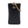 Chanel Quilted Aged Calfskin Reissue 2.55 Phone Holder With Chain Secondhand