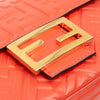 Fendi Zucca Embossed Leather Chain Midi Baguette Secondhand