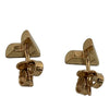Secondhand Louis Vuitton Gold Plated Essential V Stud Earrings