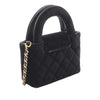 Chanel Nano Quilted Velvet Kelly Shopper Bag Secondhand