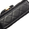 Chanel Nano Quilted Velvet Kelly Shopper Bag Secondhand