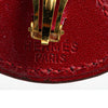 Hermès Triangle Leather Clip on Earrings Secondhand