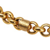 Chanel CC Gold Plated Diamond Cut Pendant Necklace Secondhand