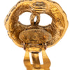 Chanel Gold Plated CC Round Clip On Earrings Secondhand