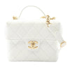 Chanel Quilted Caviar Handy Box Vanity Case with Chain Secondhand
