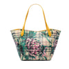 Burberry Small Haymarket Check Floral Print Coated Canvas Canterbury Tote Secondhand