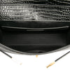 Saint Laurent Medium Shiny Croc Embossed Manhattan Shoulder Bag Secondhand