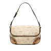 LOEWE 160th Anniversary Suede Trimmed Canvas Flap Shoulder Bag Secondhand