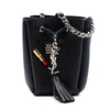 Saint Laurent Mini Leather Monogram Embellished Bourse Bucket Bag Secondhand