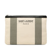 Saint Laurent Canvas Beach Zip Clutch Secondhand
