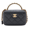 Chanel Mini CC Quilted Lambskin Chain Top Handle Vanity Case Secondhand