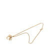 Dior Gold Plated Strass Logo Pendant Necklace Secondhand