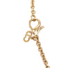 Dior Gold Plated Strass Logo Pendant Necklace Secondhand