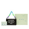 Off-White Leather Block Pouch Quote Clutch with Chain Secondhand