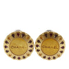 Secondhand Chanel CC Gold Plated Flower Clip On Earrings