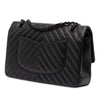 Secondhand Chanel Medium Classic Chevron Lambskin So Black Double Flap