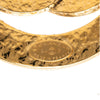 Chanel CC Gold Plated Cut Out Round Brooch Secondhand