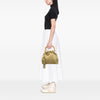 Miu Miu Laser Cut Suede Bamboo Top Handle Bag Secondhand
