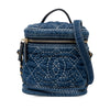 Chanel Quilted Denim Trip Vanity Case with Chain Secondhand
