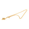 Chanel CC Gold Plated Diamond Shape Pendant Necklace Secondhand