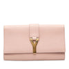 Secondhand Saint Laurent Textured Leather Chyc Ligne Clutch