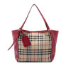 Burberry Small Haymarket Check Nylon and Calfskin Canterbury Tote Secondhand