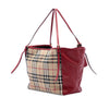 Burberry Small Haymarket Check Nylon and Calfskin Canterbury Tote Secondhand
