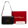 Secondhand Ferragamo Leather Wooden Gancini Shoulder Bag
