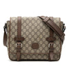 Gucci GG Supreme Textured Dollar Calfskin Retro Interlocking G Flap Messenger Bag Secondhand