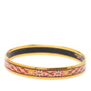 Secondhand Hermès Narrow Mosaic Style Geometric Pattern Enamel Bangle 65