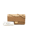 Chanel Chevron Metallic Aged Calfskin Reissue 2.55 Double Flap 225 Secondhand