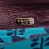 Prada Saffiano Hibiscus Print Sound Lock Clutch Secondhand