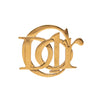 Dior Gold Plated Logo Brooch Secondhand