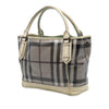 Burberry Smoked Check Coated Canvas Handbag Secondhand