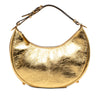 Fendi Small Metallic Leather Fendigraphy Hobo Secondhand