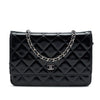 Chanel CC Quilted Patent Wallet On Chain Secondhand
