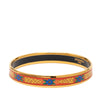 Secondhand Hermès Narrow Floral and Wheat Enamel Bangle 62