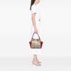 Burberry Small Leather Trimmed Haymarket Check Coated Canvas Canterbury Tote Secondhand
