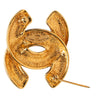 Chanel CC Gold Plated Quilted Brooch Secondhand