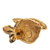 Chanel CC Gold Plated Quilted Drop Clip On Earrings Secondhand