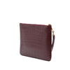 Saint Laurent Croc Embossed Calfskin Monogram Tablet Pouch Secondhand