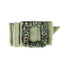 Secondhand Collection Privée Green Stone Suede Belt - '00s