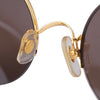 Cartier Vintage Mayfair Round Half Frame Gold Sunglasses - '90s