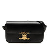 Celine Shiny Calfskin Triomphe Claude Shoulder Bag Secondhand