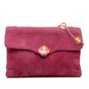 Chanel CC Choco Bar Suede Beaded Chain Flap Secondhand