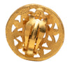 Chanel CC Gold Plated Arabesque Round Clip On Earrings Secondhand