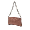 Chanel Embossed Metallic Lambskin Camellia Chain Pochette Secondhand