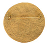 Chanel CC Gold Plated Round Pin Brooch Secondhand