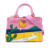 Prada Small Canvas Canapa Desert Motif Patch Satchel Secondhand