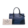 Prada Medium Bicolor Saffiano Lux Galleria Double Zip Satchel Secondhand